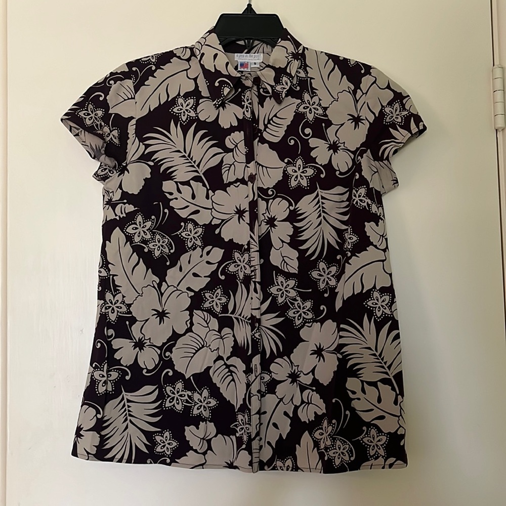 Purple Floral Blouse